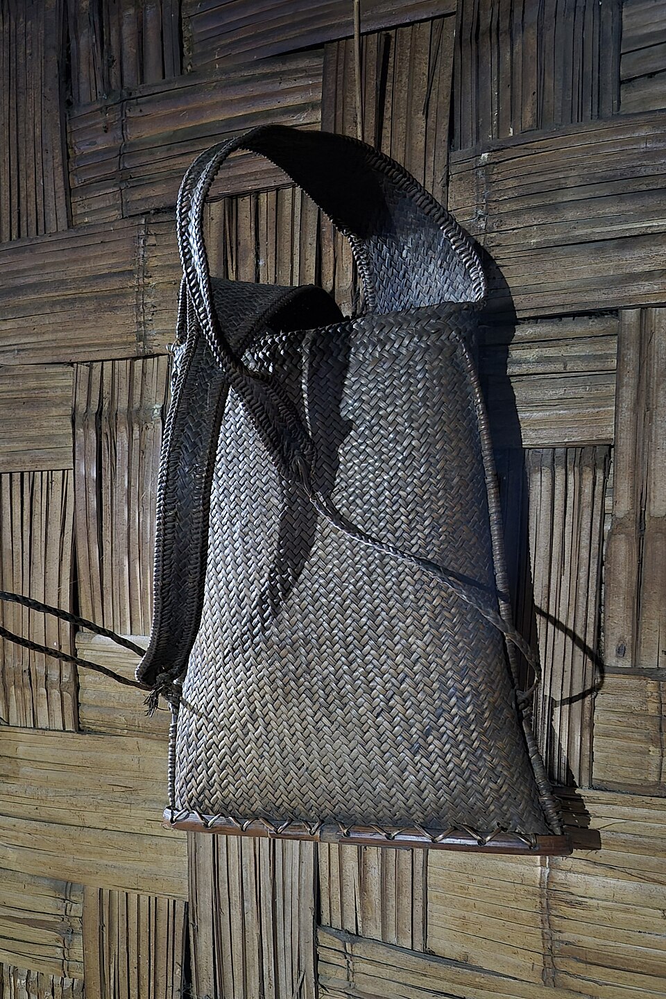 Handwoven Cane Storage Basket - Large
